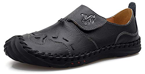 Honeystore Men's Leather Driving Loafers Moccasins Shoes Plus Size