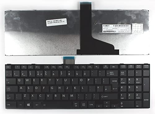 Clavier PC portable Toshiba Satellite L850-16N avec cadre brillant haute réactivité