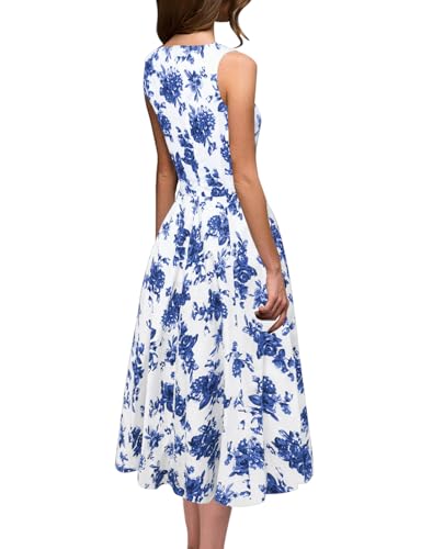 Image of Simple Flavor Women's Vintage Dress Sleeveless O-Neck Party Cocktail Dress