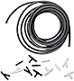 Windshield Washer Hose Kit, 4 Meter Washer Fluid Hose with 12 Pcs Hose Connectors, Suitable for Most Car Windshield Washer Tubing