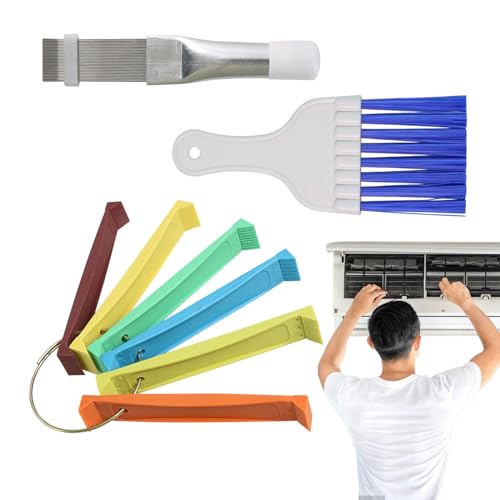 Radiator Comb - Peines de aleta portátiles de acero inoxidable para limpiadores eficientes, limpiador de bobinas ligero con función de uso múltiple, suministros de limpieza para acondicionador de aire