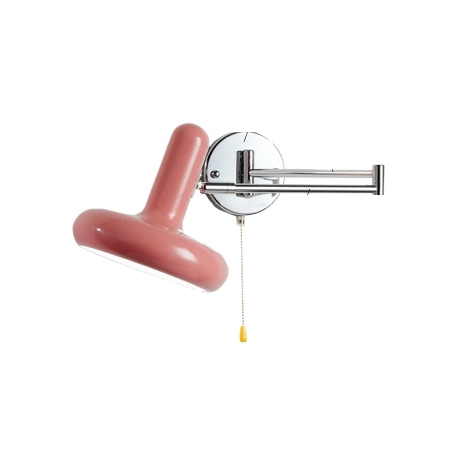 DOTHMVGTD Nordic Modern Retractable Rotatable Swinging Wall Lamp Bedroom Bedside Sliding Reading and Working No Wiring Needed(Pink)