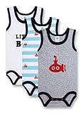 Sanetta Baby-Jungen Body im Set grau Kleinkind Unterwäsche-Satz, hellgrau Melange, 074