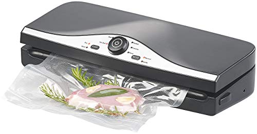 Rosenstein & Söhne Folienschweissgerät: 2in1-Vakuumierer BV-200.duo für Folien & Dosen, doppelte Naht, Cutter (Balken… – Bild 3