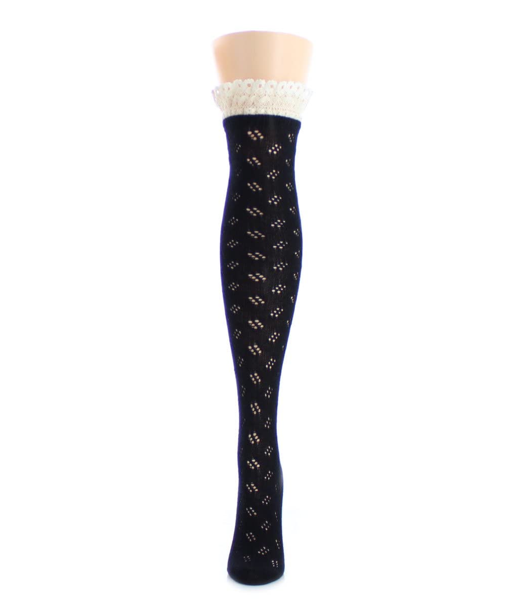MeMoi Jumbo Cable Over The Knee Cotton Blend Warm Socks