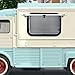 RV Push-out Window, 29.5*19.69in RV Window with Window Screen and 3 Practical Handles, 65° Opens and Closes Angle, RV Exit Window for RVs, Trailers, Pickup Trucks (1.18in Installation Wall Thickness)