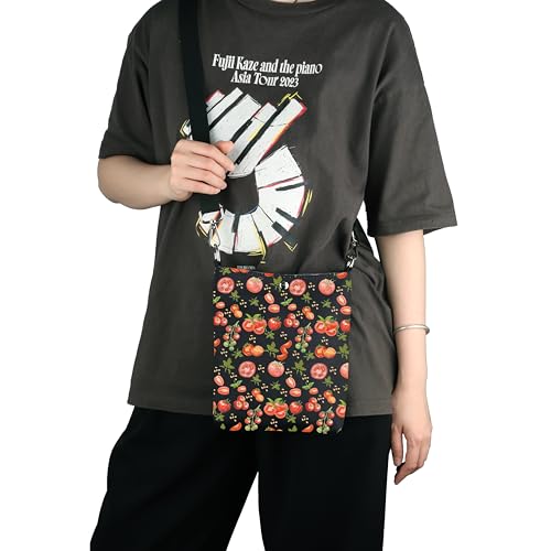 G2TUP Tomato Lover Gift Tomato Crossbody Bag Tomato Gardener Travel Bag Tomato Farmer Gift Vegetable Lover Gift Fruit Gift4