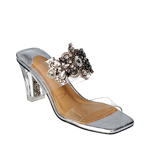 J. Renee Kamelia Clear/Silver/Multi 8 M (B)