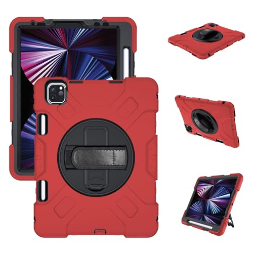 Coque iPad Pro 11 Pouces 2022 robuste rouge protection 360 degrés