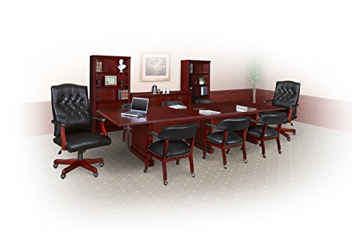 Regency Ivy League Captain Chair With Casters, Black #TOP1
