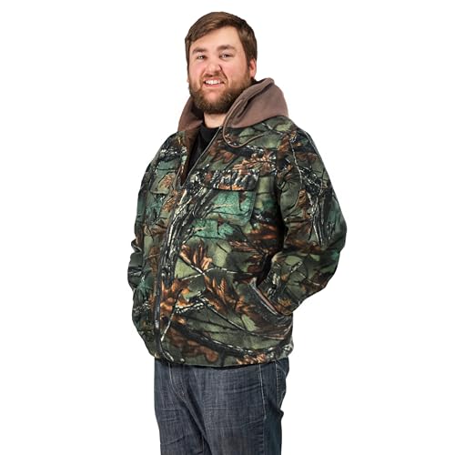 TrailCrest Men’s Hoodie Fleece Jacket With Pockets Warm Sherpa Lined Camo Hooded Coat (UPDATED SPEC 2025)2
