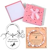 Pferde Mädchen Geschenk, Schlüsselanhänger Pferd, Geschenk für Pferdeliebhaber Frau, Geschenke Für Pferdebesitzer, Pferde Geschenke Für Frauen Erwachsene, Geschenke Mädchen 12 Jahre, Pferde Zubehör
