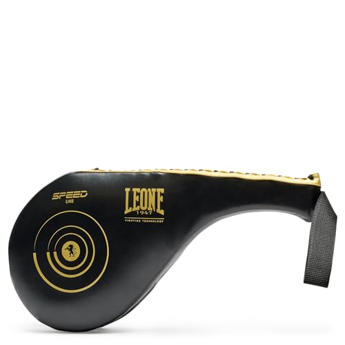 Leone GM550 1947 Kickboxing Muay Thai Martial Arts Training Kick Mitt [Speed LINE Kick PAD Targe] Polyurethane Pad, Black, One Size