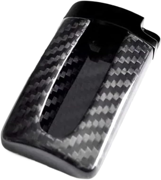 Carbon Fiber Key Fob Protective Cover Compatible with GTR U-Shaped Car Key(Black)