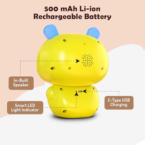 Image of Storybot | Robot Toy for Babies, Toddlers & Kids | USB Rechargeable Type-C & In-built Music | Popular Bedtime Stories, Rhymes & Songs | Best Gift for Boys & Girls 6+ Months (Yellow)