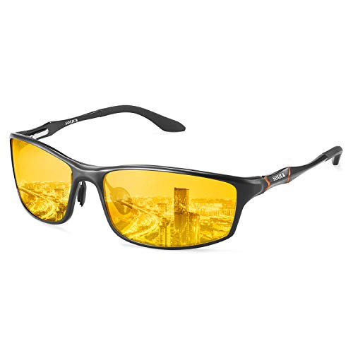SOXICK Night Driving Glasses, 2020 Upgraded Night Vision Glasses for Driving, Premium Polarized Sunglasses (Black1)
