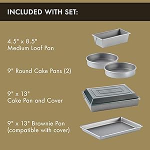 Calphalon 10 Piece Nonstick Bakeware Set Includes Baking Sheet Cookie Sheet Cake Pans Muffin Pan and More Dishwasher Safe Silver