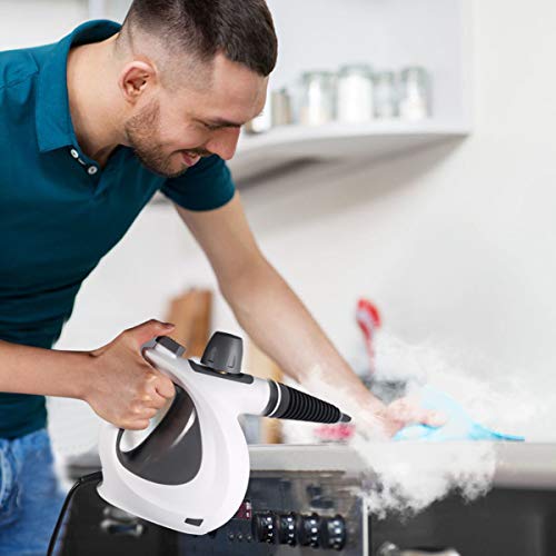 VeRosky Handheld Pressurized Steam Cleaner Best Germ Killer with 9-Piece Accessory Set Purpose and Multi-Surface All Natural, Chemical-Free Cleaning for Home, Auto, Patio, More Gary - Thumbnail 5
