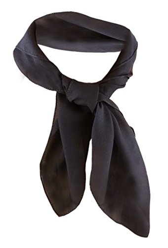 TigerTie Damen Chiffon Nickituch anthrazit dunkelgrau Gr. 50 cm x 50 cm - Tuch Halstuch Schal