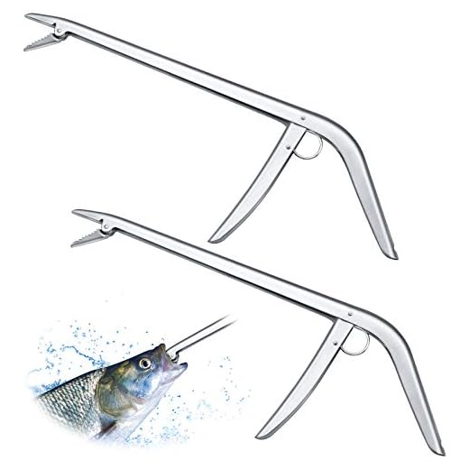 2 Pieces Stainless Steel Fish Hook Remover Fishing Extractor Freshwater and Saltwater Hooker Tool 11-1/2 inch