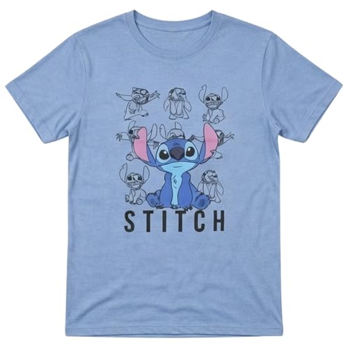 Image of Disney Lilo & Stitch Juniors Graphic T-Shirt - Stitch Tee for Women, Short Sleeve, Sizes XXS-3XL