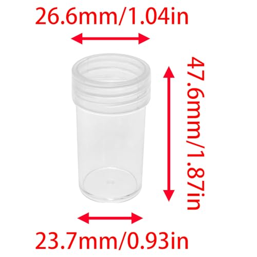 Image of Xhziy Diamond Painting Storage Diamond Art Storage Container Small Plastic vials Sample Bottles Mini Transparent Storage Box Large Round Bottle with lid 12pcs