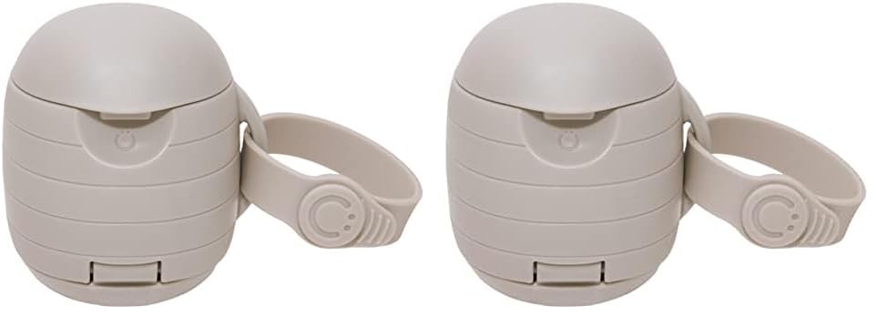 Image of Ubbi On-The-Go Dual Pacifier Holder, Keep's Baby's Binkies Clean and Accessible, Portable for Travel, Diaper Bag Accessory Must Have for Newborns, Taupe, 2-Pack