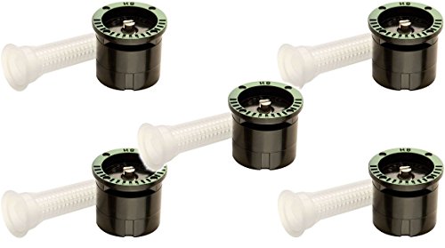 Rain Bird Boquilla MPR 8H para riego Serie 1800 y uni ball Spray, Verde, rango de alcance 1,5 a 2,4 m, 5 unidades, útil salpicaduras – 180 grados