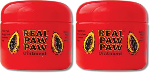 Real Paw Paw Ointment - Use for Lip Balm Cream to Sooth Dry Skin Protects and Hydrates All Skin Types. Made in Australia. 75g x 2 Tubs