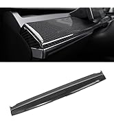 HANSSHOW Tesla Model 3&Y Dashboard Cover Wrap 3K Real Carbon Fiber Dash Cover Wrap Cap for Model ...