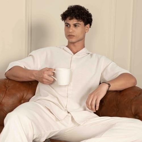 Image of Aatman Men's Half Sleeve | Casual | Box Fit | Cuban Collar Shirt