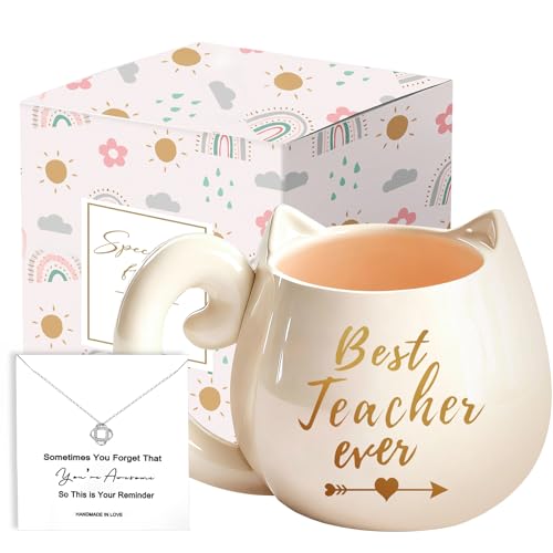 50% Off Best Teacher Ever Gift Set with Mug & Necklace