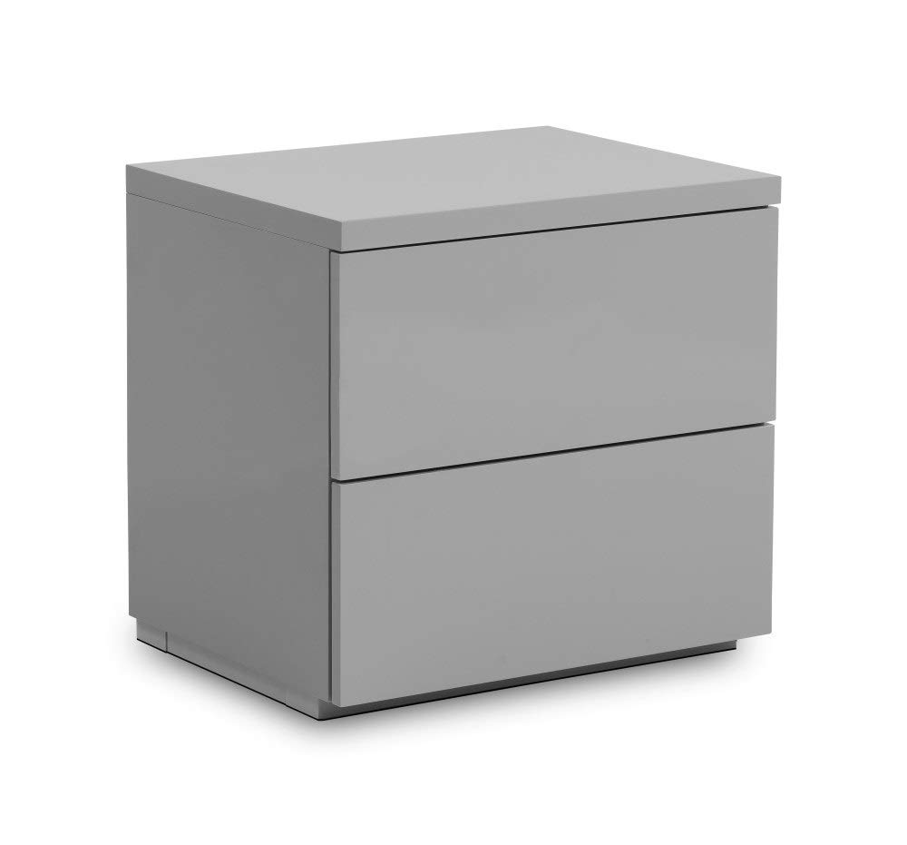 Julian Bowen Monaco Two Drawer Bedside - Grey