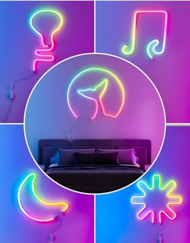 Image of Volt Vision 5 Meters LED Neon RGB Strip Light, Smart App Control, Remote Control, Multi-Colour Magic Lighting with USB, 6 Mounting Clips Music Modes, Custom Colors, Timing, Light Follow Sounds