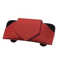 TIESOME Supporto per Occhiali da Sole per Il Parasole dell'auto, Supporto Magnetico in Pelle per Occhiali da Vista con Clip per schede, estensore per Occhiali da Sole per Auto (Nero) (Beige