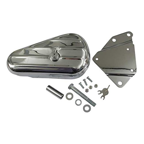 Teardrop Chrome Tool Case with Right Bracket for Harley Davidson