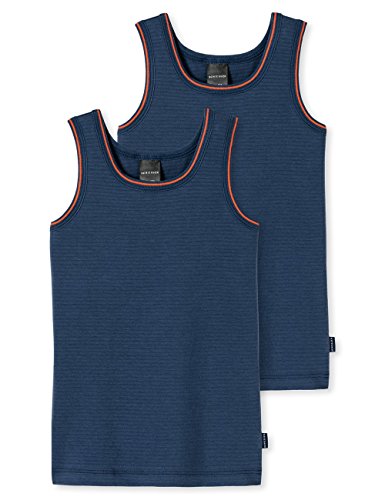 Schiesser Hemd 0/0 (2er Pack) Canotta Bambino, Blu (Blau 800) 24 Mesi Pacco da 2