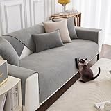 DUJUIKE Funda para Sofà Chaise Longue,Gris)