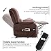 CANMOV Power Lift Chair Recliners for Elderly, Electric Recliner Antiskid Fabric Sofa Living Room Chair with Overstuffed Pillow Design, Chocolate