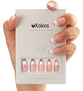 UKOKOS Press On Nails-Short ABS Natural Fit Fake Nails (Highly Charismatic - 24 PCS)