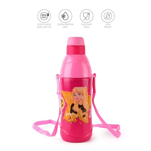 Image of CELLO Puro Steel-X Kids Zee 900 Water Bottle, 700ml Dark Pink | Water Bottle | Leakproof | Cold Insulation | Pack of 1