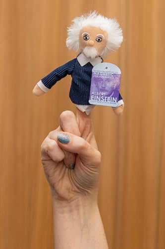 Marioneta de dedo y imán de Albert Einstein miniatura 3