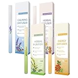 immagine prodotto XPEX 4pcs Aromatherapy Inalatore,Penna Aromaterapia Erbe,Erbe Polic Puliti Insalatore Con Tripli Estratti Piante,Smokings Purificatore Polmonare Delicato Aiuta Penna Per Migliorare Respirazione