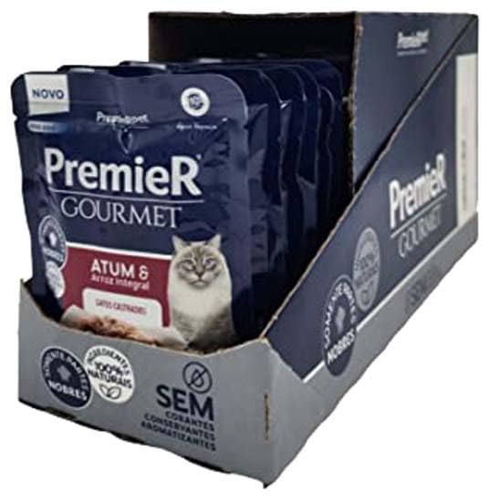Premier Gourmet Gato Castrado Sabor Atum 70g - Caixa com 20 unidades