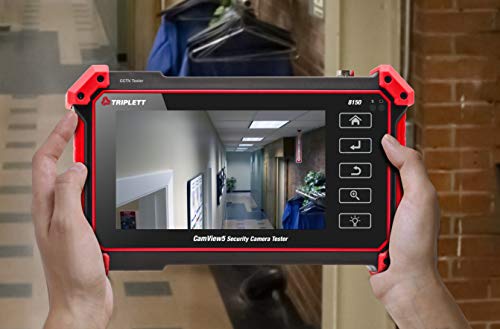 Image of Triplett 8150 CamView IP Pro 5 CCTV Security Camera Tester with 5 inch Touchscreen - 4K / 1080P IP, Analog, TVI, CVI, AHD