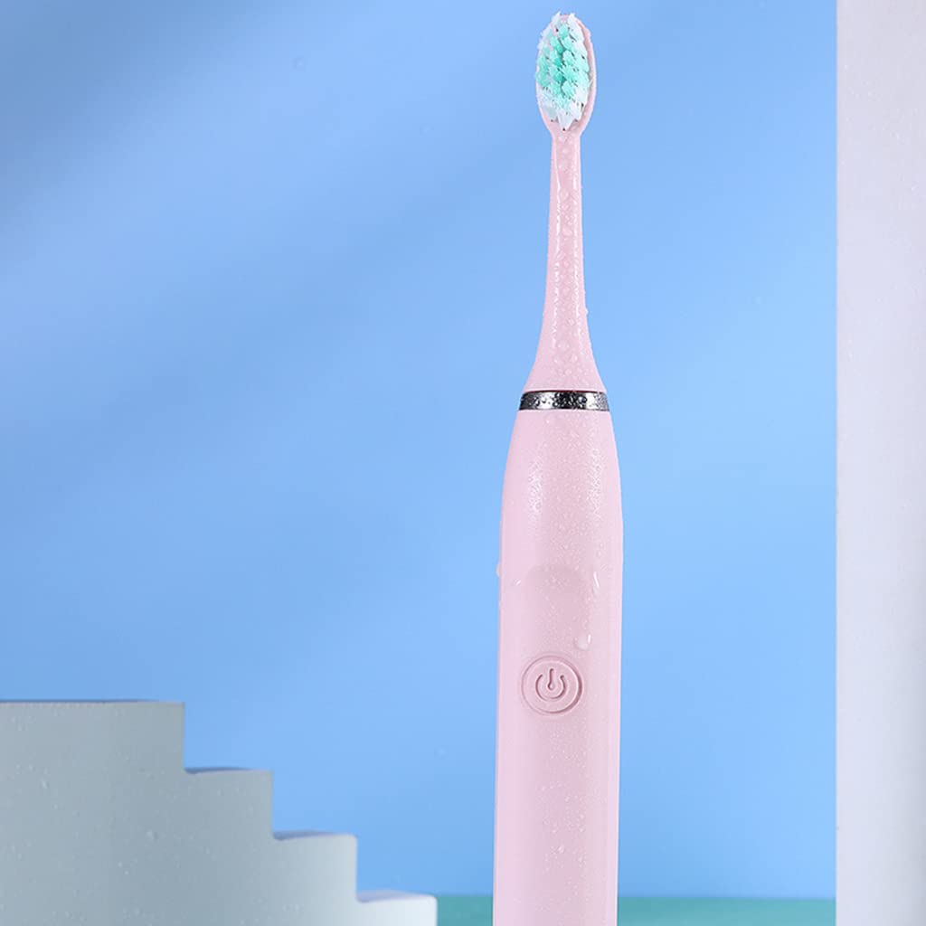 Cepillo de dientes eléctrico portátil con 3 cabezales de cepillo de alta densidad, dura 180 días, funciona con pilas AA, cepillo de dientes eléctrico para adultos