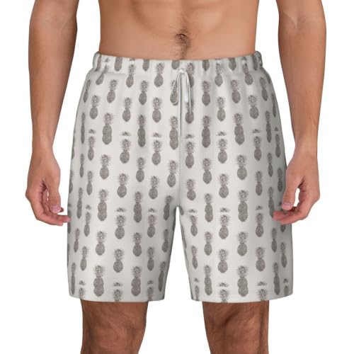 Short de bain pour homme imprimé ananas vêtement de plage léger plein air
