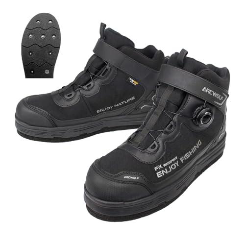 ARCWOLF ウェーディングシューズ 磯靴 フェルトスパイク 滑らない靴 フェルトスパイクシューズ ソール交換可能 渓流釣り 釣り靴 防水 防風 通気性 スパイクシューズ 釣り