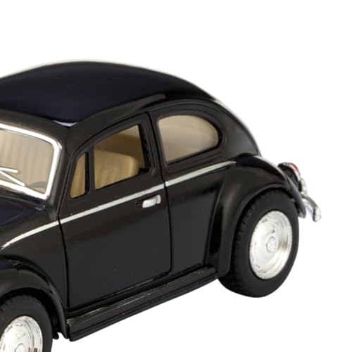 Image of Vintage Die-Cast Metal Toy Car with Openable Doors & Pull Back Action, 1:36 Scale Classic Model Vehicle, Durable Metal Body, Kids Toy Gift for Boys & Girls 3+ Years (Pack of 1) (Black)
