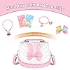 Mädchen Umhängetasche mit Süße Hasenohren und Schleife - Crossbody Handtasche Geldbörse Brieftasche, Verstellbarer Gurt für Teens Frauen (Rosa) #4